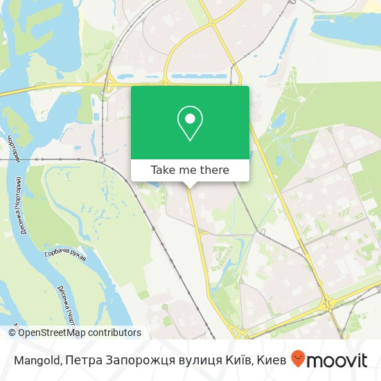 Карта Mangold, Петра Запорожця вулиця Київ