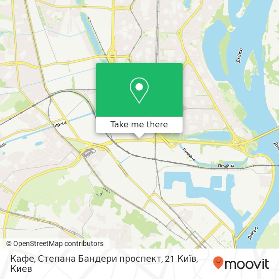 Карта Кафе, Степана Бандери проспект, 21 Київ