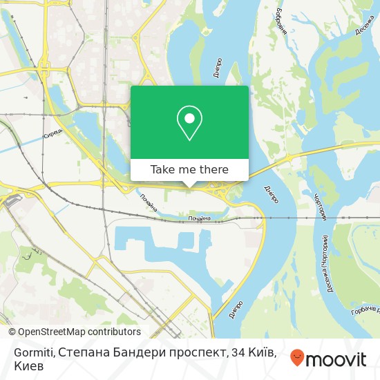 Карта Gormiti, Степана Бандери проспект, 34 Київ