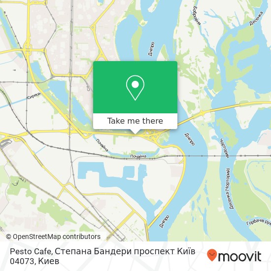 Карта Pesto Cafe, Степана Бандери проспект Київ 04073