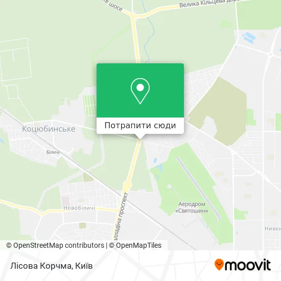 Карта Лісова Корчма