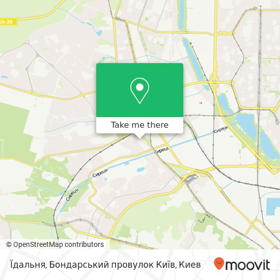 Карта Їдальня, Бондарський провулок Київ
