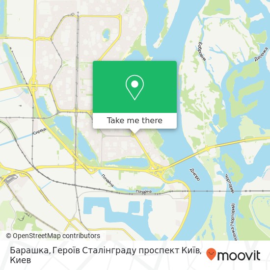Карта Барашка, Героїв Сталінграду проспект Київ