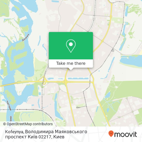 Карта Kofeynya, Володимира Маяковського проспект Київ 02217