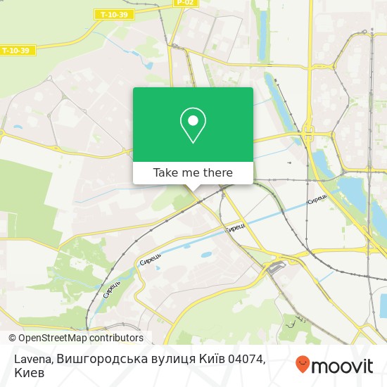 Карта Lavena, Вишгородська вулиця Київ 04074