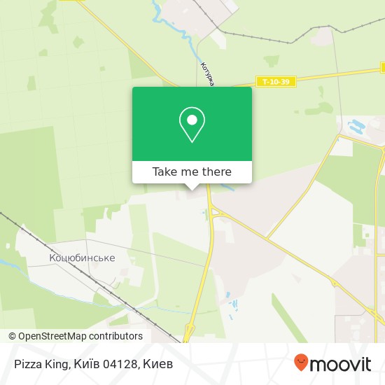 Карта Pizza King, Київ 04128