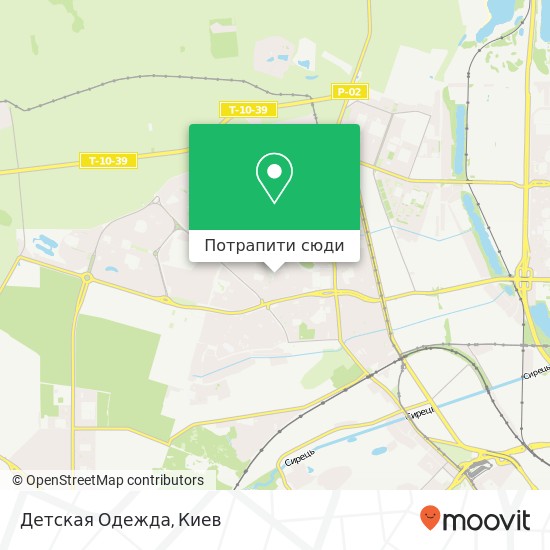 Карта Детская Одежда, Галицька вулиця Київ