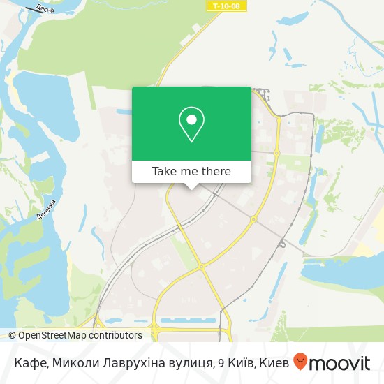 Карта Кафе, Миколи Лаврухіна вулиця, 9 Київ