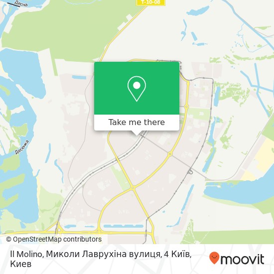 Карта Іl Molino, Миколи Лаврухіна вулиця, 4 Київ