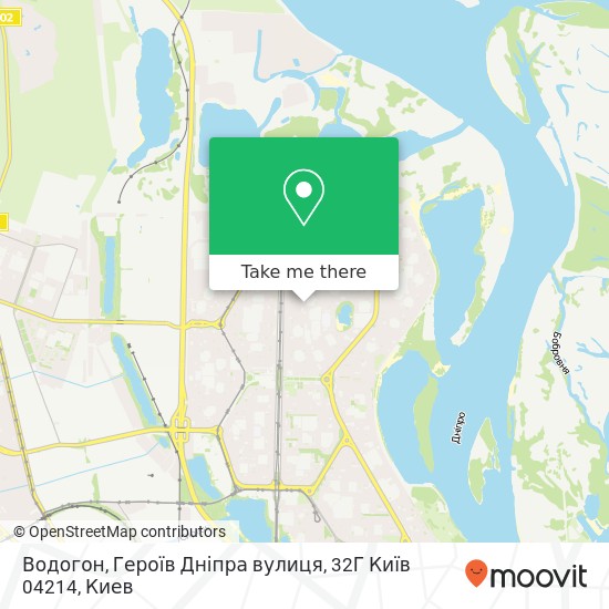 Карта Водогон, Героїв Дніпра вулиця, 32Г Київ 04214