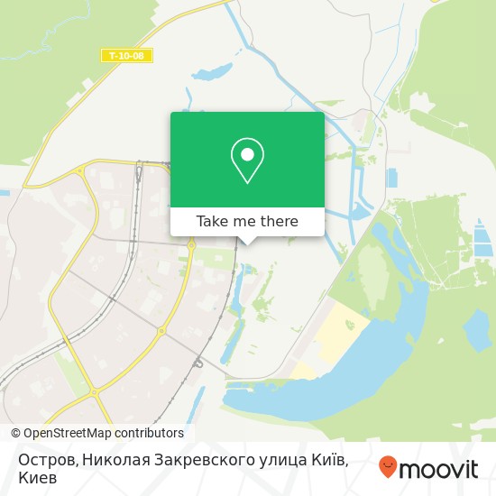 Карта Остров, Николая Закревского улица Київ