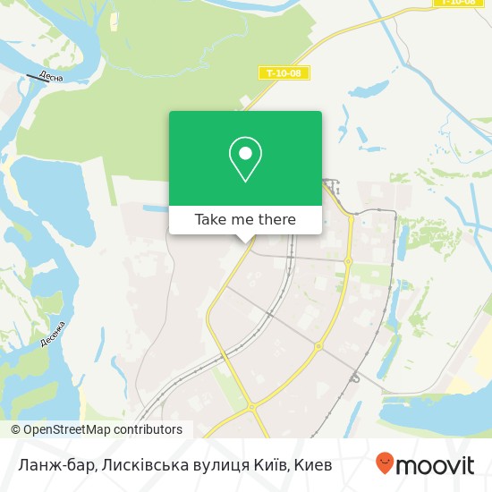 Карта Ланж-бар, Лисківська вулиця Київ