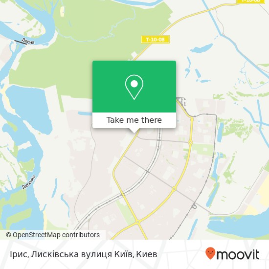 Карта Ірис, Лисківська вулиця Київ