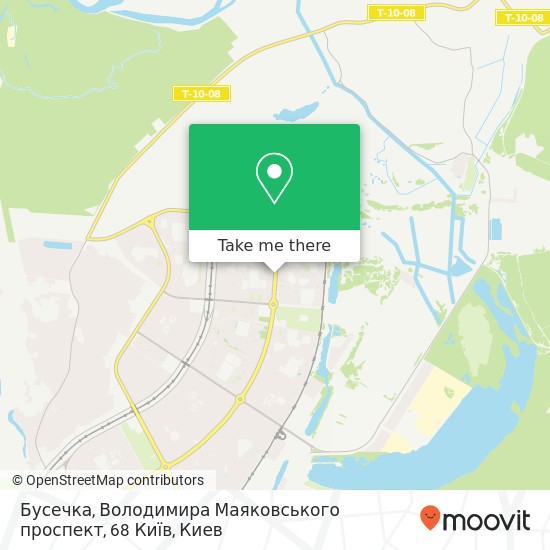 Карта Бусечка, Володимира Маяковського проспект, 68 Київ