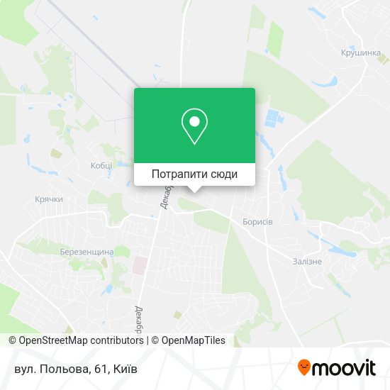 Карта вул. Польова, 61