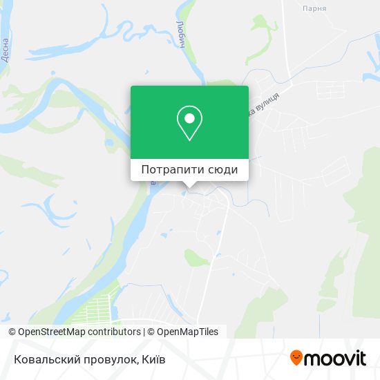 Карта Ковальский провулок