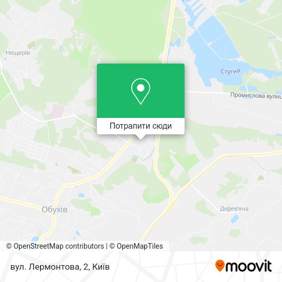 Карта вул. Лермонтова, 2