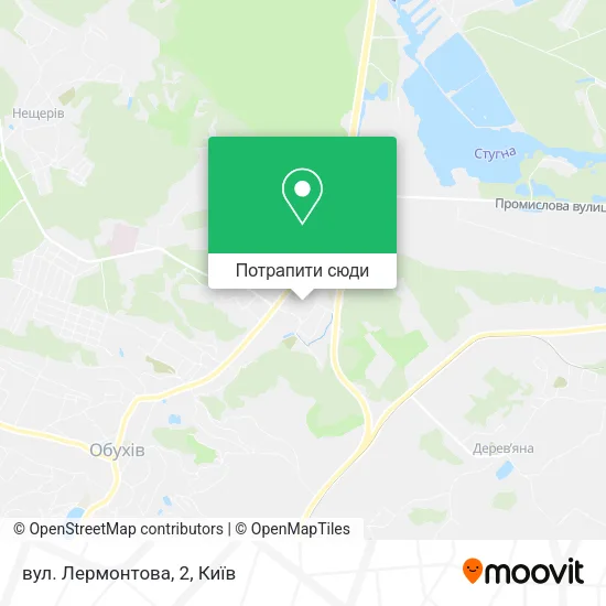Карта вул. Лермонтова, 2