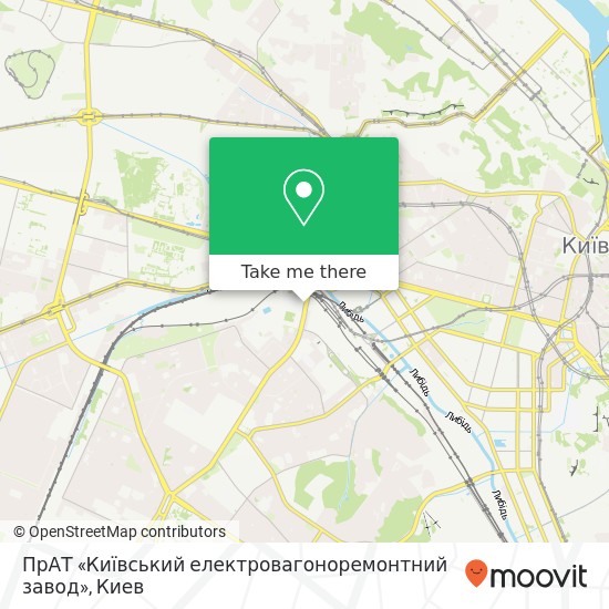 Карта ПрАТ «Київський електровагоноремонтний завод»