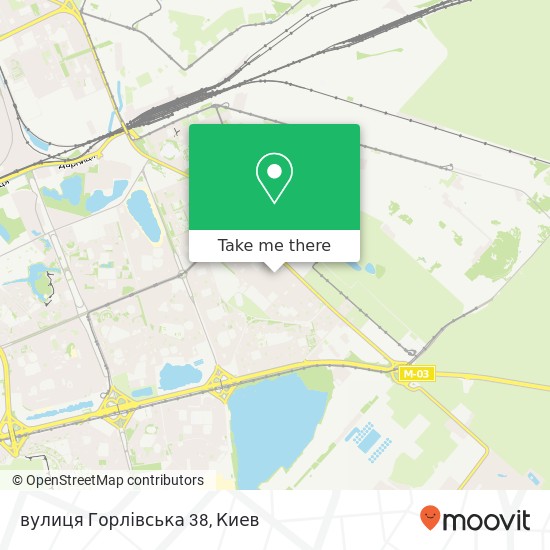 Карта вулиця Горлівська 38