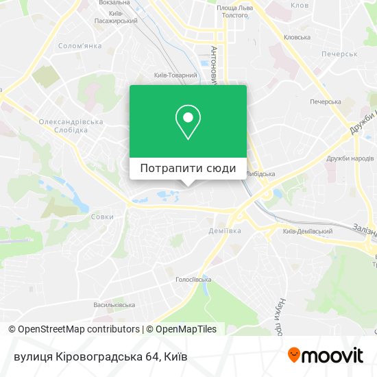 Карта вулиця Кіровоградська 64
