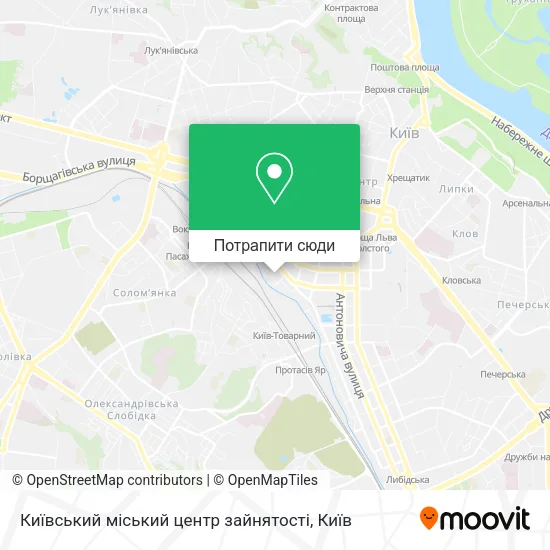 Карта Київський міський центр зайнятості