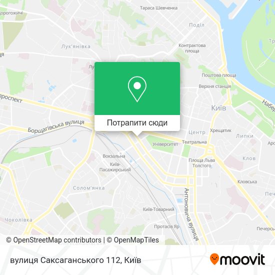 Карта вулиця Саксаганського 112
