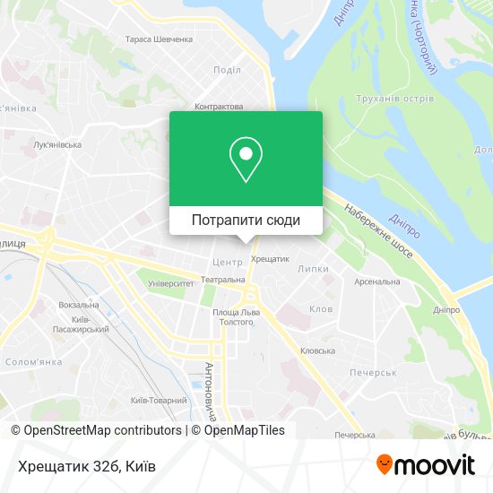 Карта Хрещатик 32б