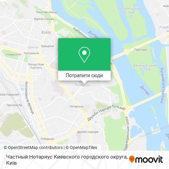 Карта Частный Нотариус Киевского городского округа