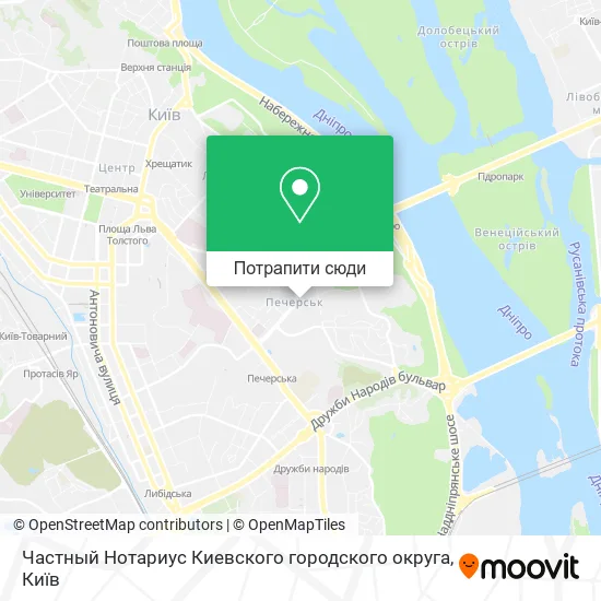 Карта Частный Нотариус Киевского городского округа