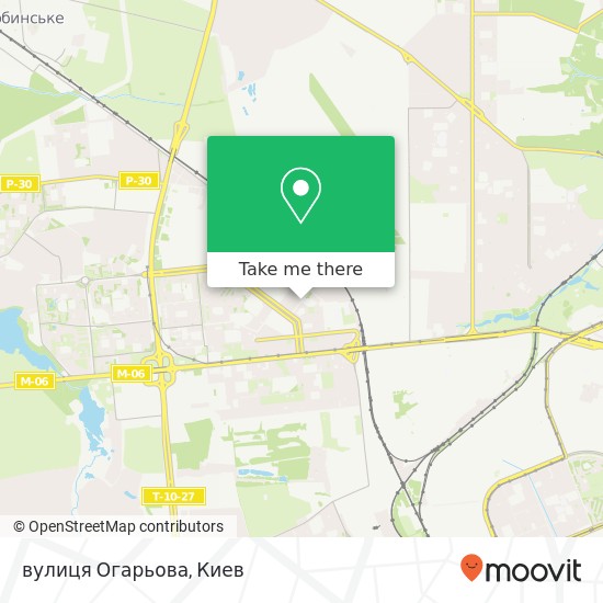 Карта вулиця Огарьова