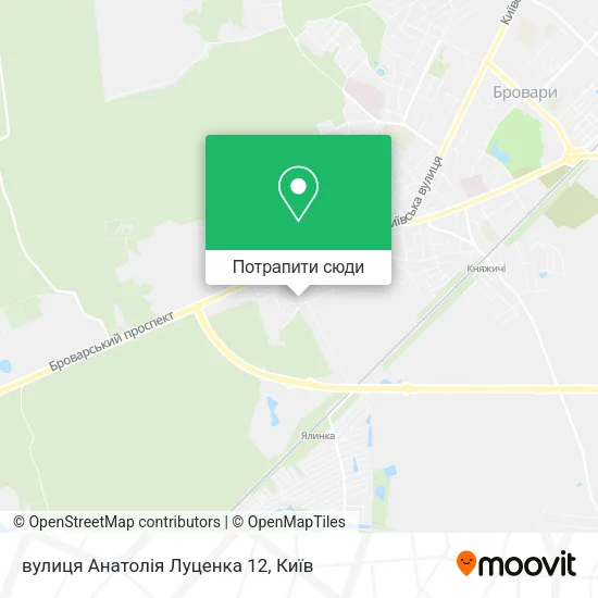 Карта вулиця Анатолія Луценка 12