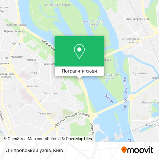 Карта Дніпровський узвіз