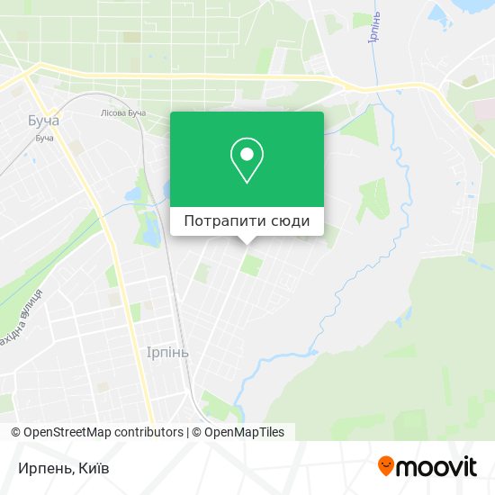 Карта Ирпень