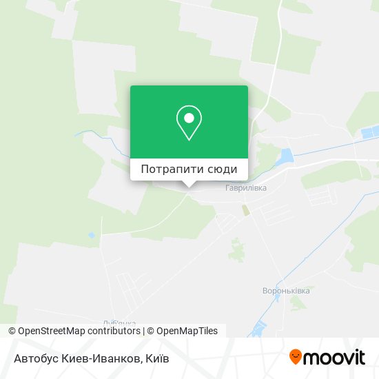 Карта Автобус Киев-Иванков