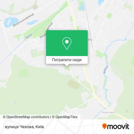 Карта вулиця Чехова