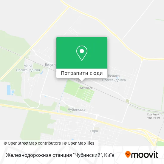 Карта Железнодорожная станция "Чубинский"