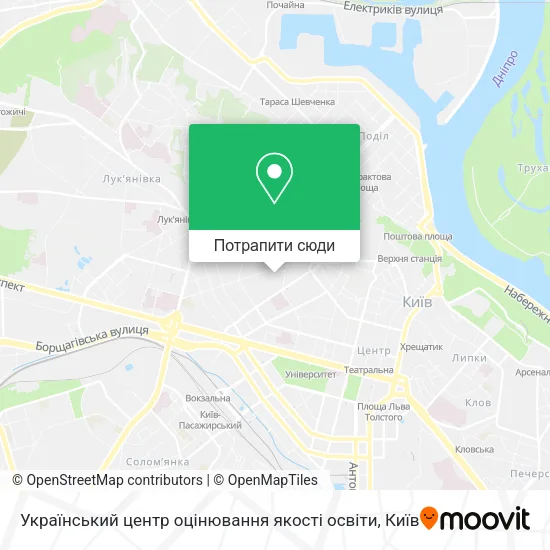Карта Український центр оцінювання якості освіти