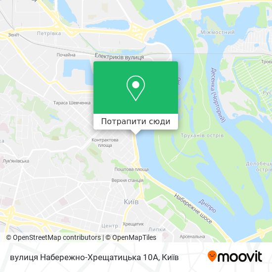 Карта вулиця Набережно-Хрещатицька 10А