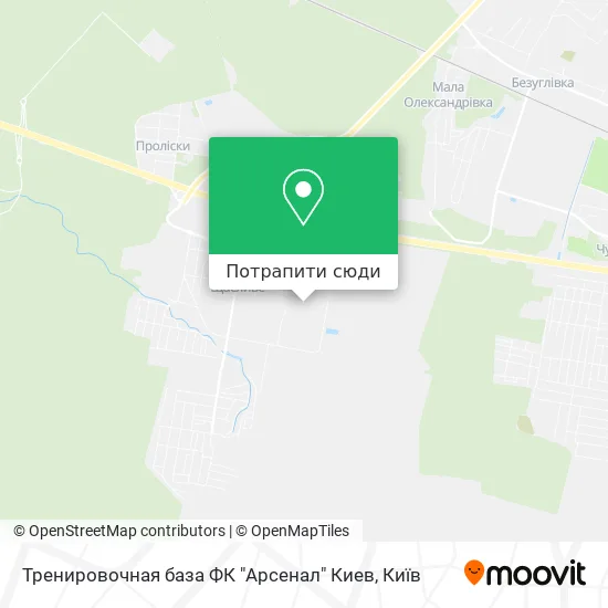 Карта Тренировочная база ФК "Арсенал" Киев