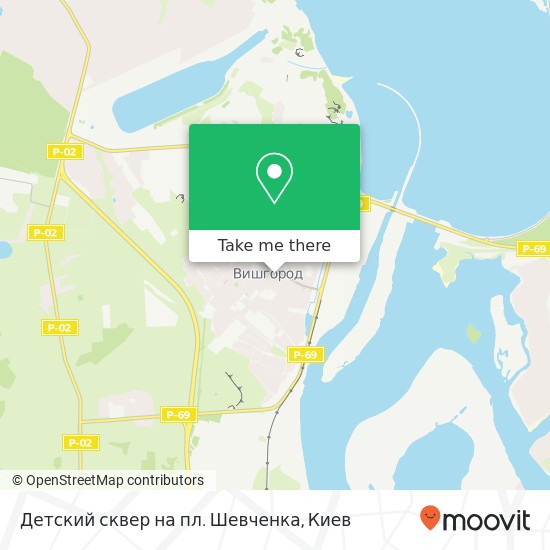 Карта Детский сквер на пл. Шевченка