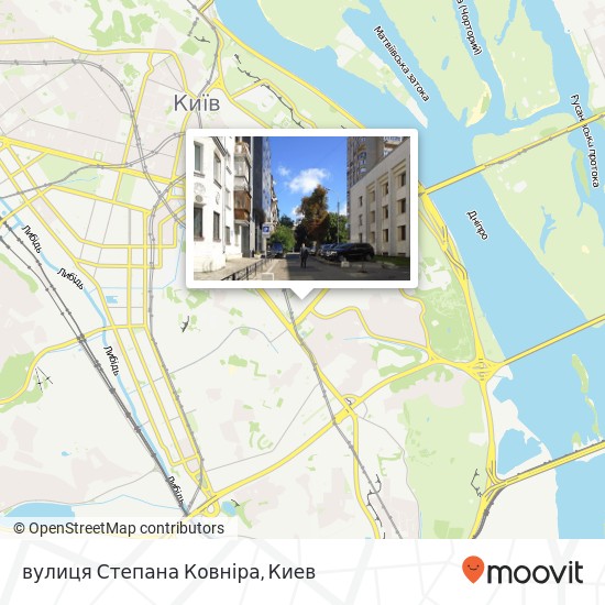 Карта вулиця Степана Ковніра