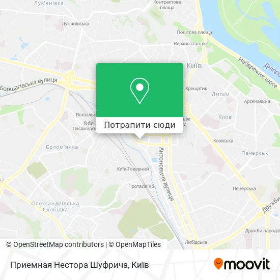 Карта Приемная Нестора Шуфрича