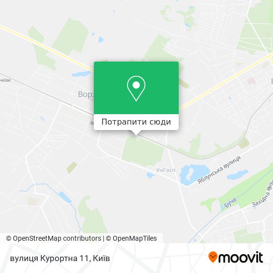 Карта вулиця Курортна 11