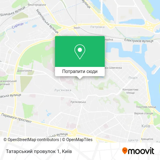Карта Татарський провулок 1