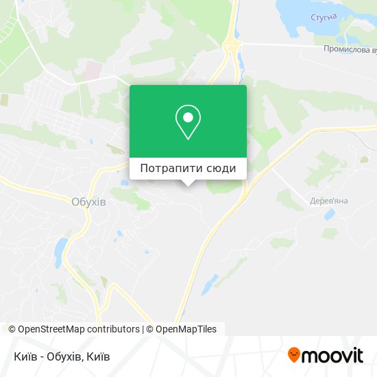 Карта Київ - Обухів