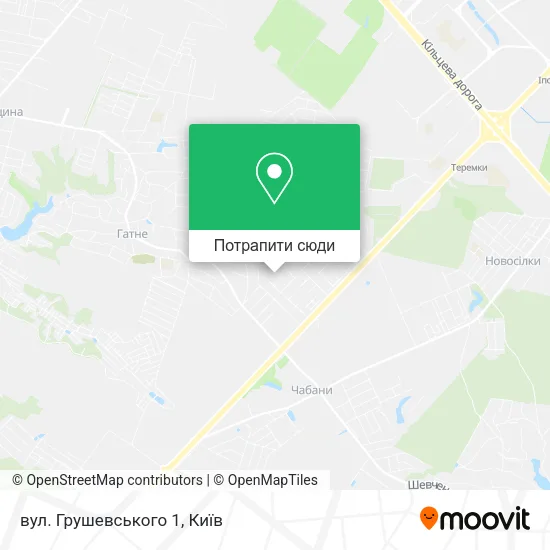 Карта вул. Грушевського 1