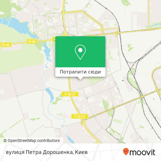 Карта вулиця Петра Дорошенка
