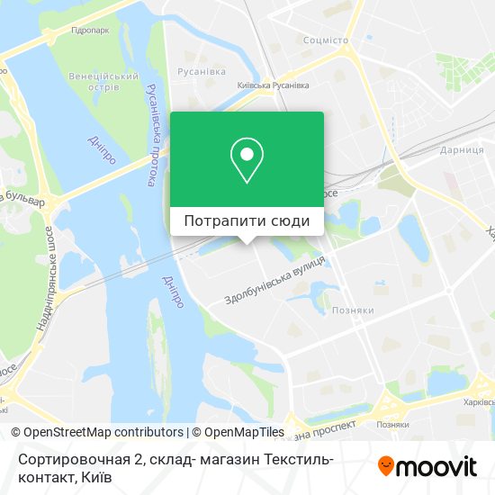Карта Сортировочная 2, склад- магазин Текстиль- контакт