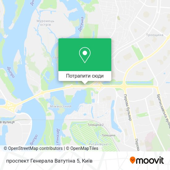 Карта проспект Генерала Ватутіна 5